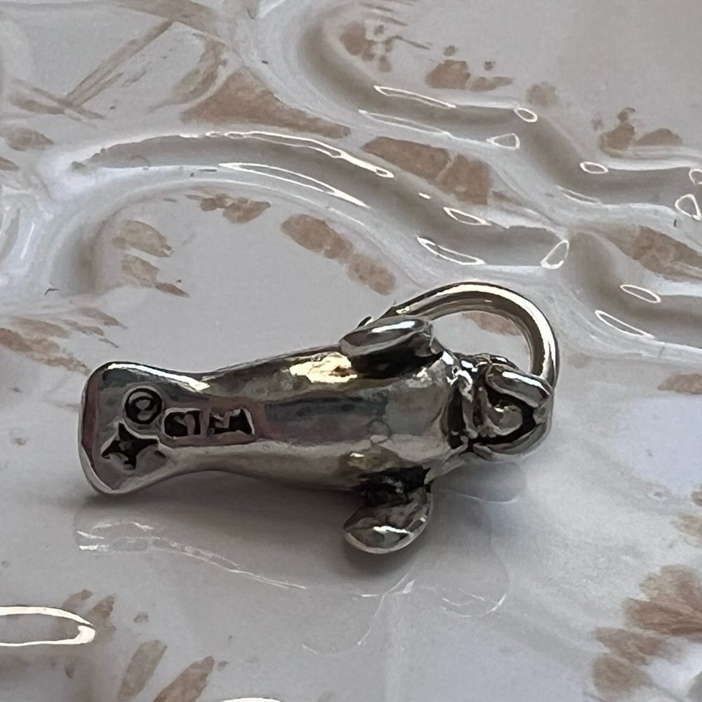 Teeny Tiny Walrus Charm Vintage Sterling Silver 925 NOS - Picture 4 of 6